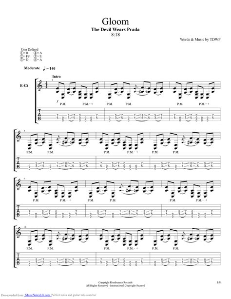 The Devil Wears Prada Guitar Chords, Guitar Tabs and Lyrics 